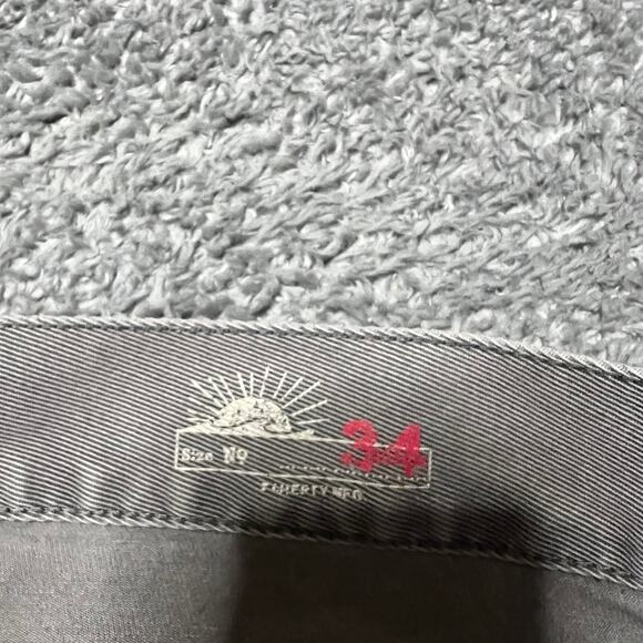 Faherty Jeans Mens 34 (36x32) Gray Organic Straight Leg Pants - Picture 7 of 13